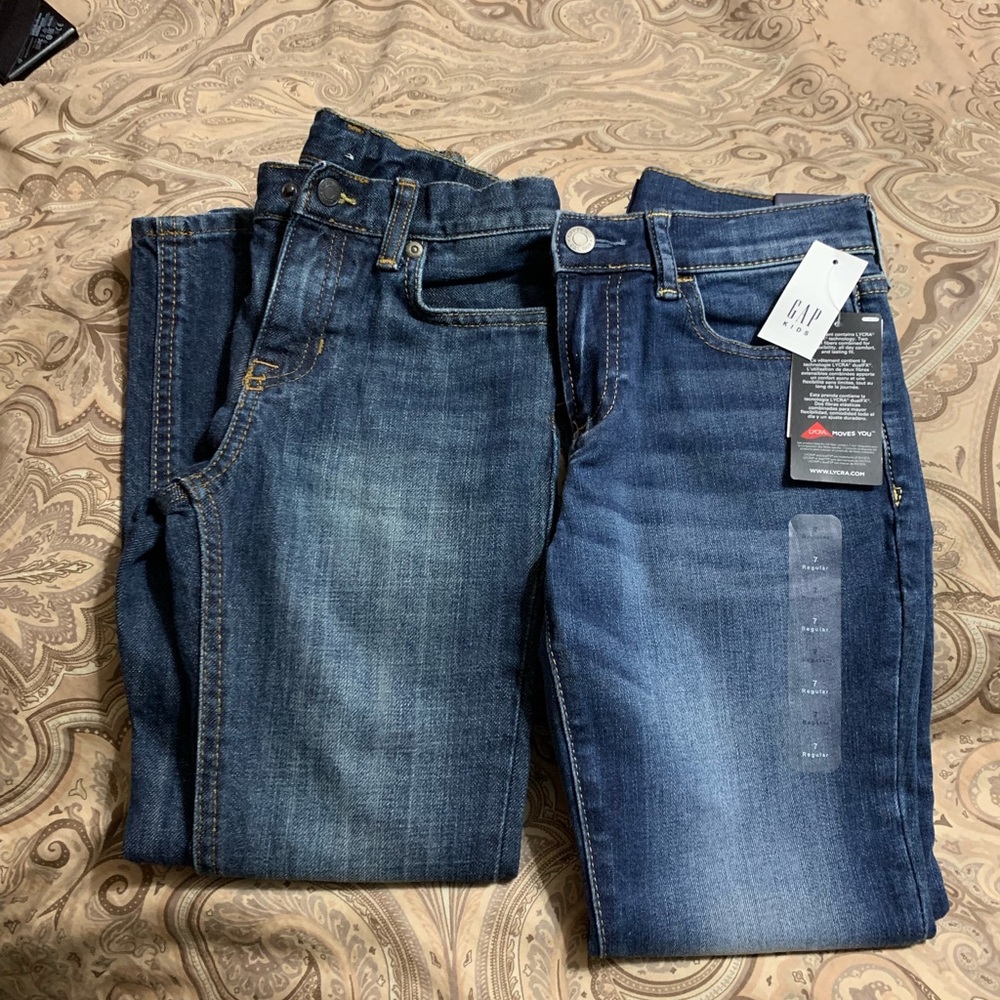 2 pairs of boys size 7 jeans: 1 Polo & 1 GAP NWTs